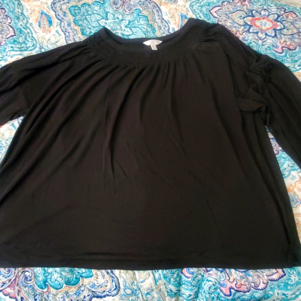 Time & Tru Peasant Top